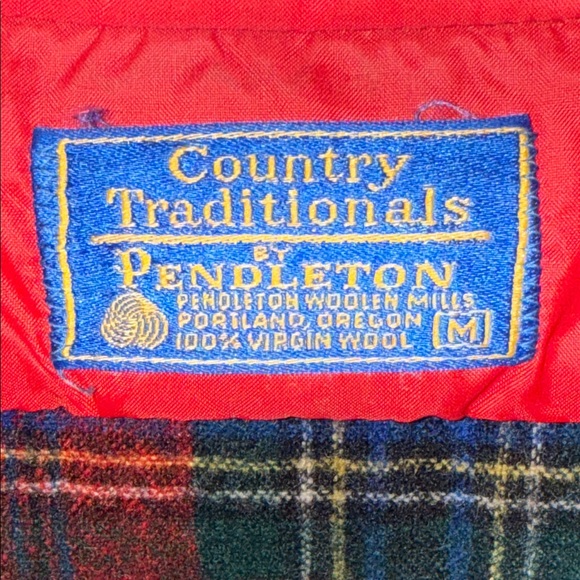 Vintage Pendleton Country Traditionals Maclean Tartan virgin wool button down M - Picture 5 of 12